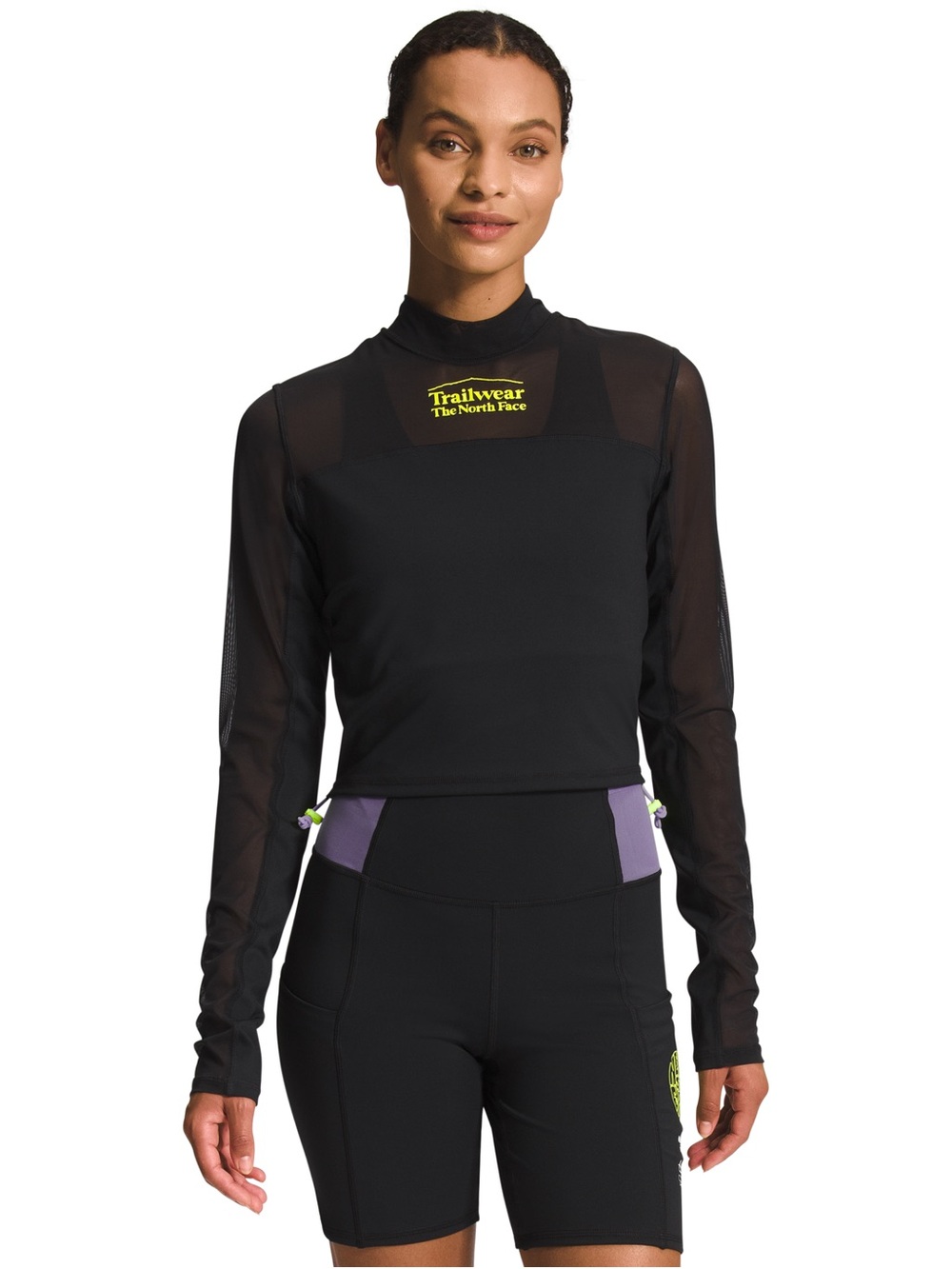 The North Face Women’s Black Trailwear QTM Mock Neck Long-Sleeve Shirt, Small